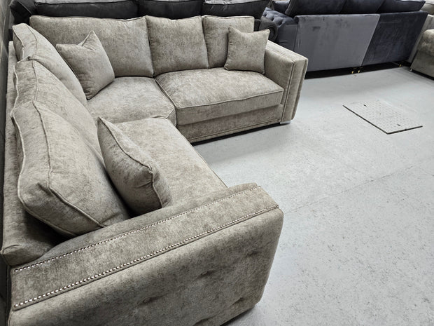 2c2 Monaco Corner 5 Seater Full Back Cushions (Alaska Truffle Color)