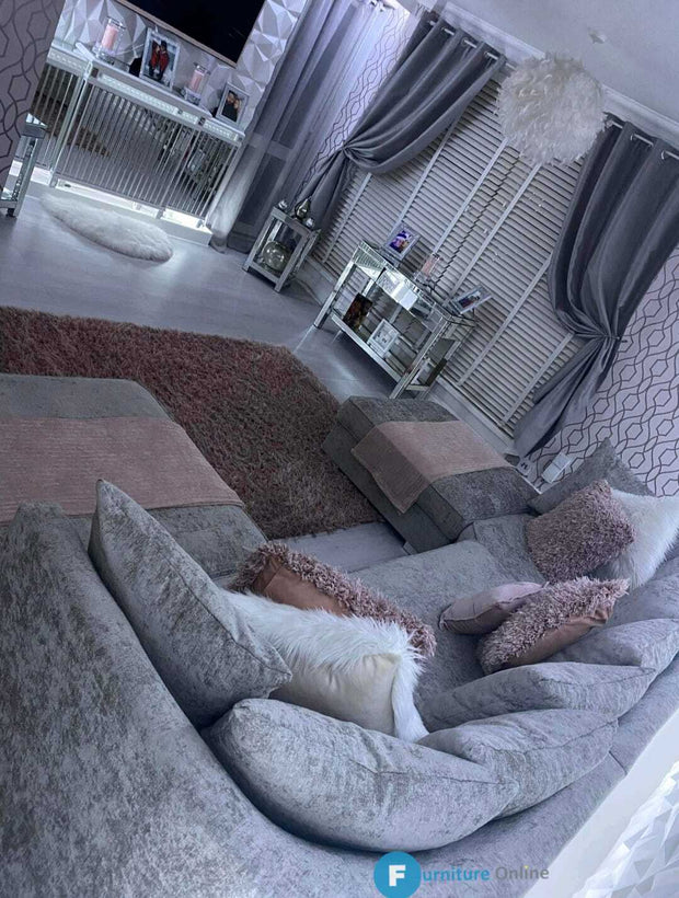London Truffle U Shape Chenille Corner Sofa