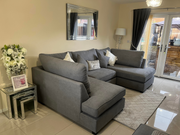 Carnaby Small U Shape Sofa Fabric Grey