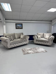 Royale RIO chesterfield sofa [ silver ]