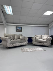 Royale RIO chesterfield sofa [ silver ]