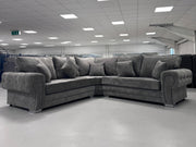 Verona  Corner Sofa - Grey Kensington Fabric
