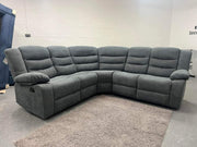 Sorrento Fabric Corner Recliner with Cupholders (Grey)