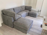 U shape sofa in teddy fabric