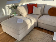 U shape sofa in teddy fabric