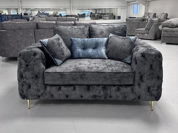 3+2 Ashton Chesterfield Sofa - Shakespeare Lead Fabric