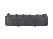 London U Shape Charcoal Grey Corner Scatter Back Sofa