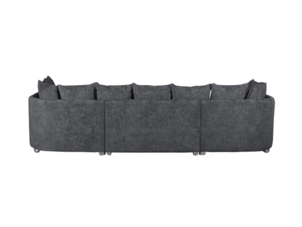 London U Shape Charcoal Grey Corner Scatter Back Sofa