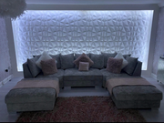 London Truffle U Shape Chenille Corner Sofa