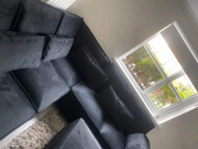 Sloane Double Corner Sofa Plush Velvet Black