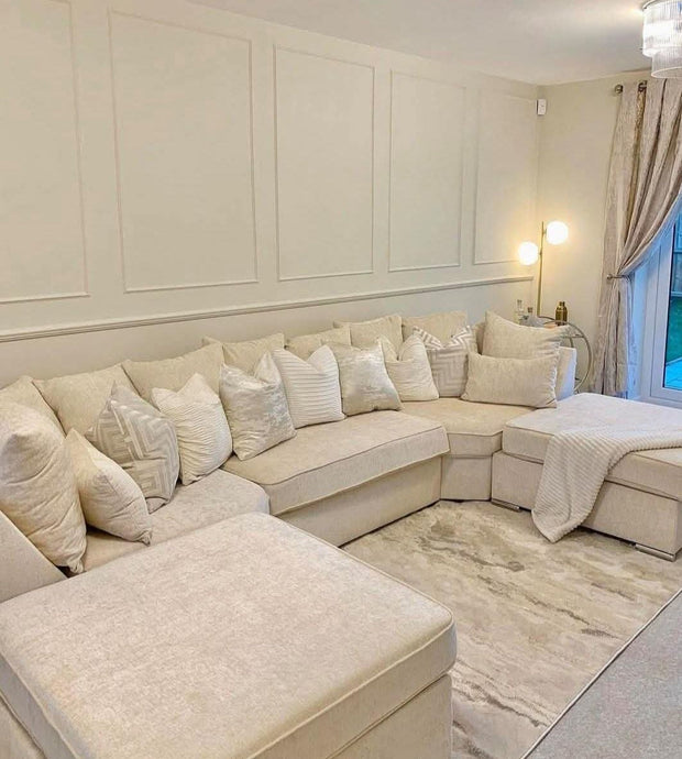 Bishop U Shape Corner Sofa Cream