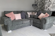 Vegas Corner Sofa 4 Seater Right Hand Full Back Grey