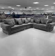 3c2 verona Corner Sofa - Grey Kensington Fabric