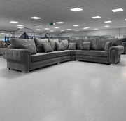3c2 verona Corner Sofa - Grey Kensington Fabric