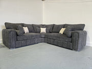 2c2 Royale Milano Corner Sofa (Charcoal Teddy Fabric)
