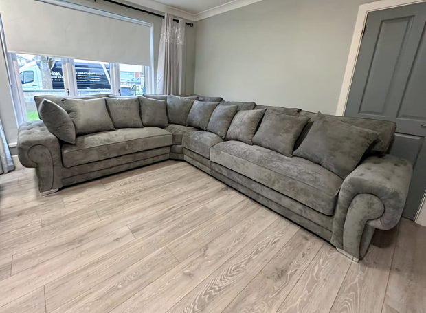 2c3 Verona Corner Sofa - Grey Kensington Fabric