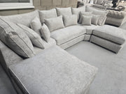 Belgravia U-Shape Sofa - Truffle Alaska Fabric