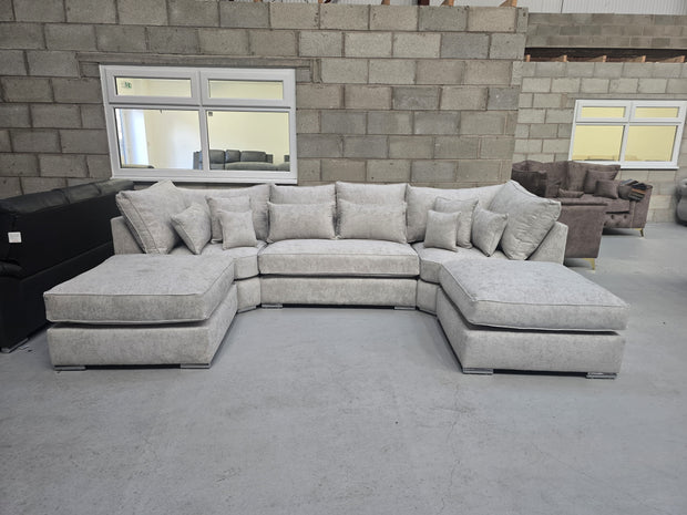 Belgravia U-Shape Sofa - Truffle Alaska Fabric