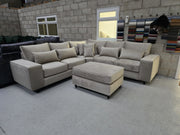 Soho Corner Sofa - New Coffee Plush Fabric | sofa hub
