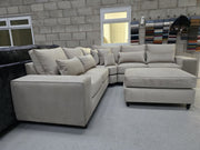Soho Corner Sofa - New Coffee Plush Fabric | sofa hub