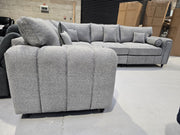 Milano Corner Sofa -  Grey Boucle Fabric