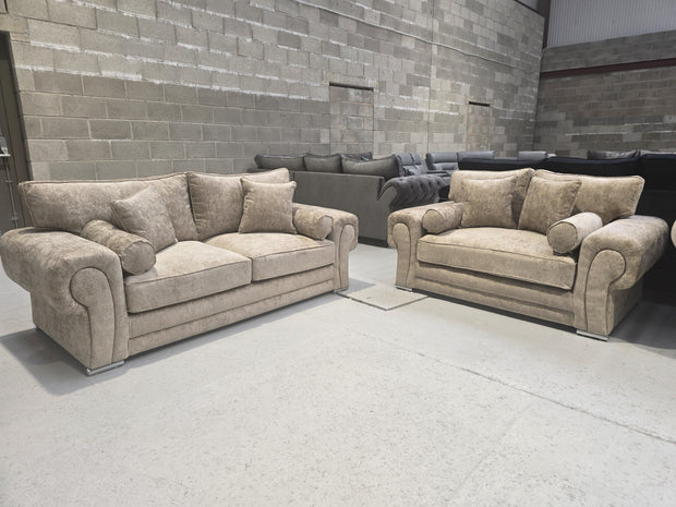 3+2 Verona Sofa – Mink Alaska Fabric
