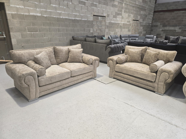 3+2 Verona Sofa – Mink Alaska Fabric