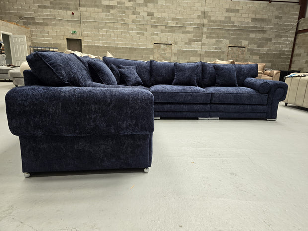 Verona Corner Sofa - Midnight Alaska Fabric | sofa hub