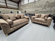 3+2 Malibu Sofa Set -  Dapple Caramel Fabric