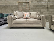3+2 Mayfair Chesterfield Sofa Set -  Coffee Plush Fabric