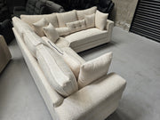 Boston Corner Sofa -  Cream Boucle Fabric