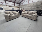 3+2 Zara Sofa Set – Cream Plush Fabric