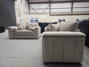 3+2 Zara Sofa Set – Cream Plush Fabric