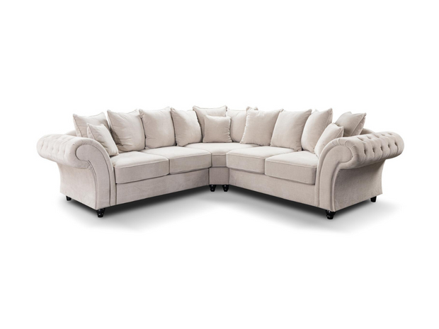 Windsor Large Corner Sofa Cream Aston Fabric