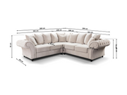 Windsor Large Corner Sofa Cream Aston Fabric