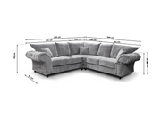 Windsor Large Corner Sofa Grey Aston Fabric
