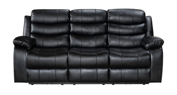 Sorrento 3+2 - Leather Recliner sofa ( black/ grey)