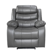 Sorrento 3+2 - Leather Recliner sofa ( black/ grey)