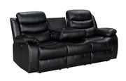 Sorrento 3+2 - Leather Recliner sofa ( black/ grey)