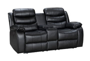 Sorrento 3+2 - Leather Recliner sofa ( black/ grey)