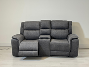 Hannan 3+2 Electric Recliner Sofa Set in Grey Micro Fabric