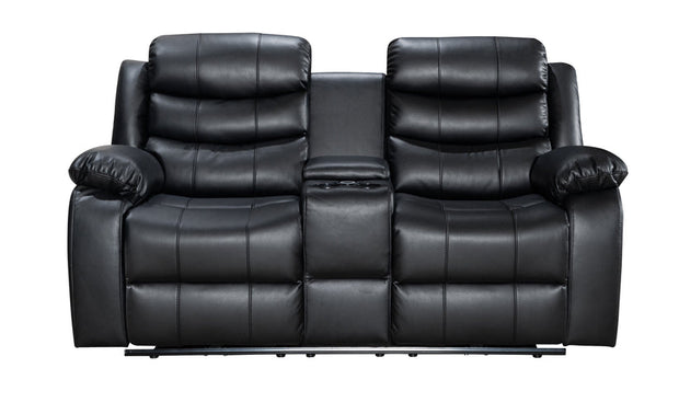Sorrento 3+2 - Leather Recliner sofa ( black/ grey)